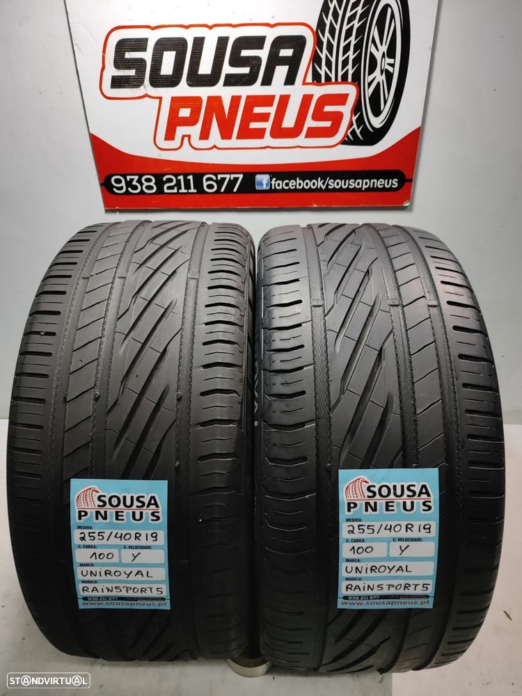 2 pneus semi novos 255-40r19 uniroyal - oferta da entrada