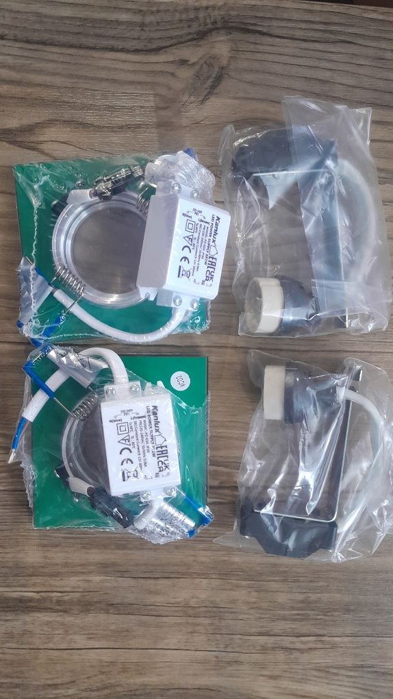 2x Oprawa halogenowa z paskiem Led (podświetlana)
