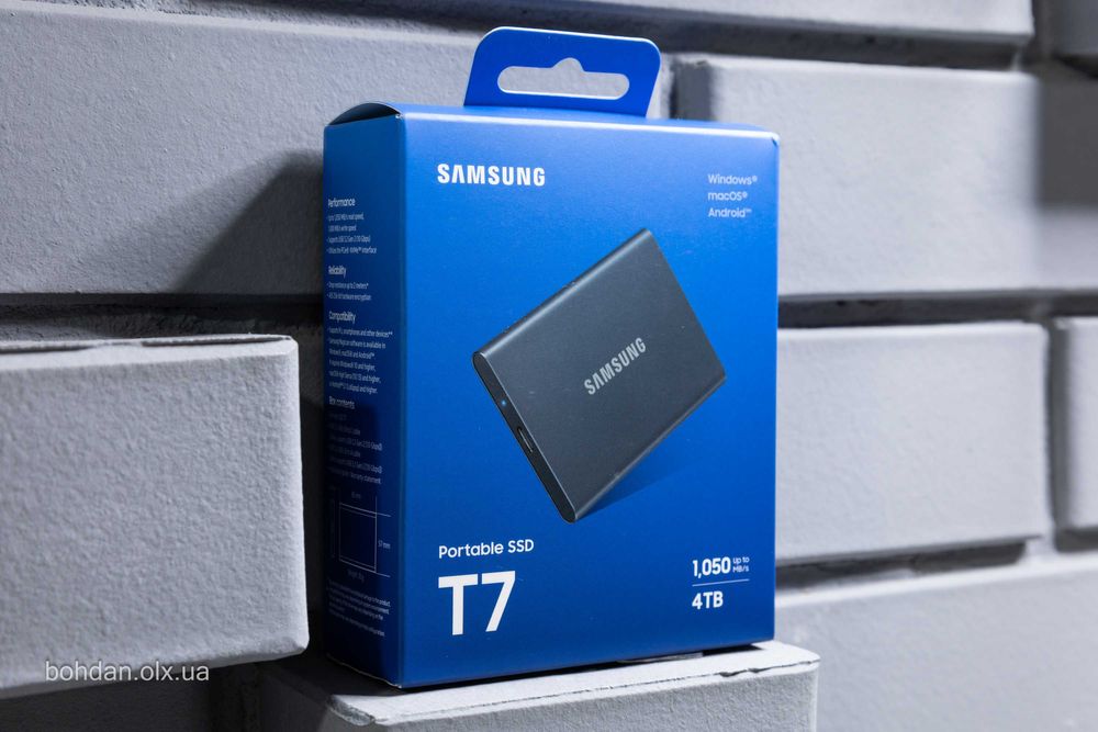 Samsung T7 4TB Portable SSD - Titan Gray (MU-PC4T0T)