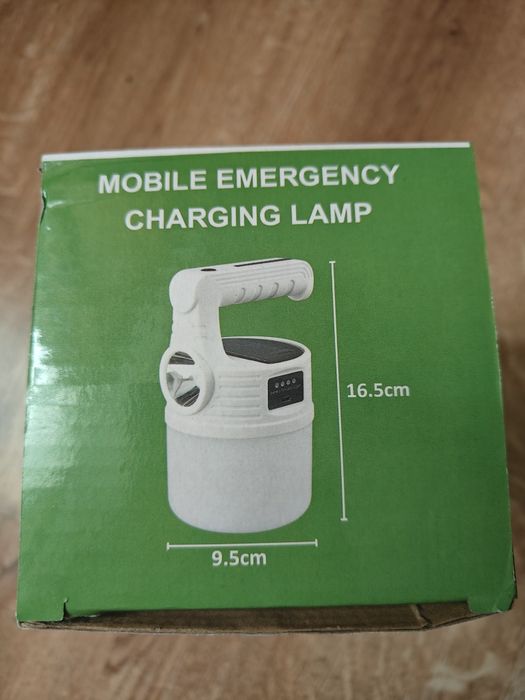 Кемпінгова лампа - ліхтар акумуляторна 1200мАч USB на сонячній панеллю