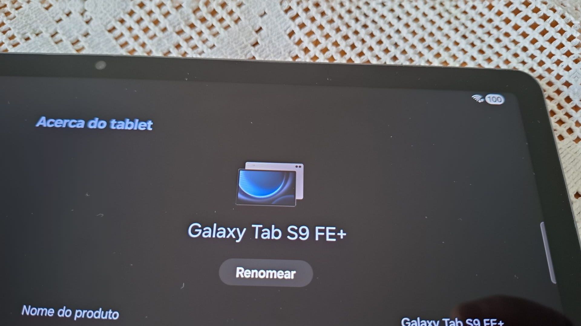 Tablet Samsung tab S9FE+ 8gb RAM 128gb igual a nova