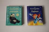 2 Livros infantis - Mini enciclopédia animais/Mini enciclopédia Espaço