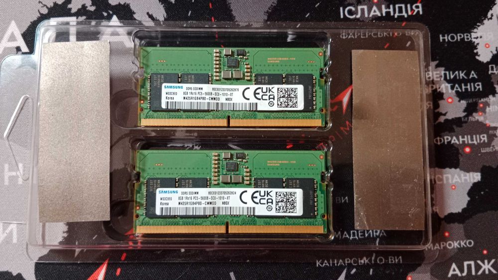 Оперативная пам'ять Samsung SoDIMM DDR5 2x8Gb PC5-5600B-SC0-1010-XT