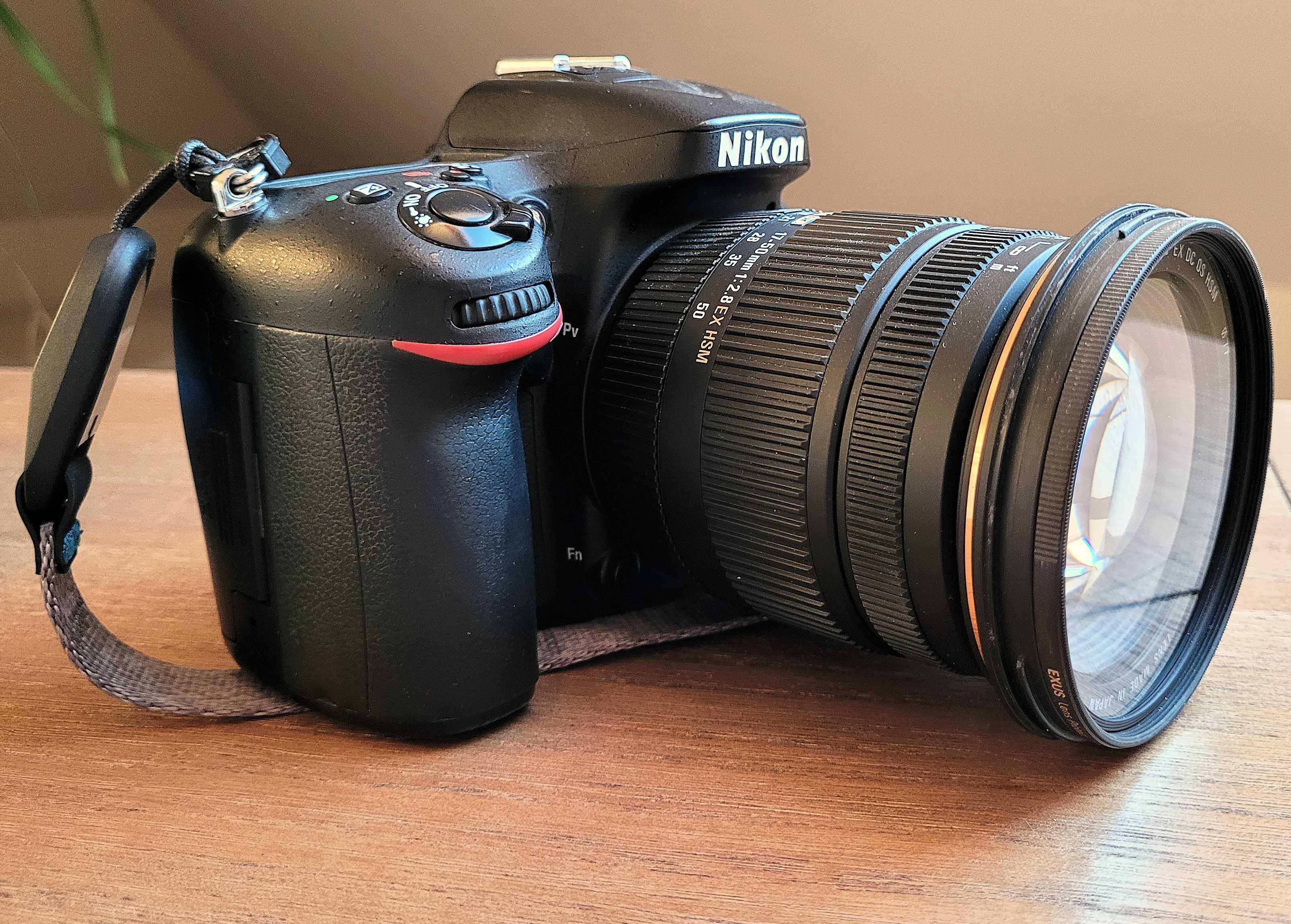 Nikon D7100 + Sigma 17-50 f2.8, plecak, 2x sd 32GB