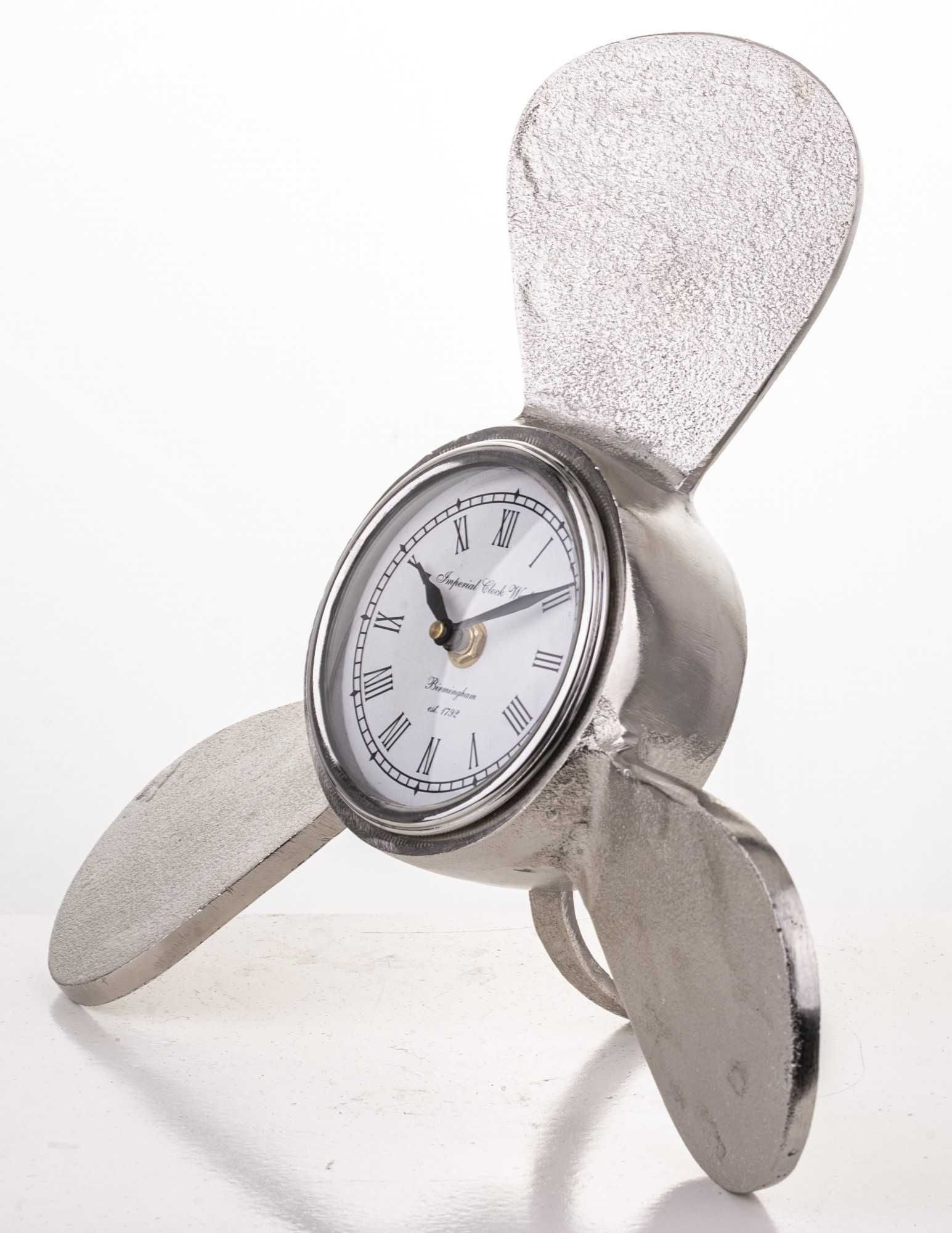 Śruba okrętowa srebrny zegar wiszący 33 cm NauticDecor zegar stojący