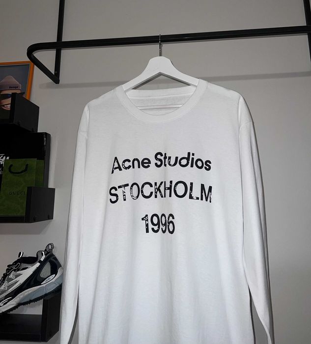 Лонгслів Acne Studios (білого кольору)