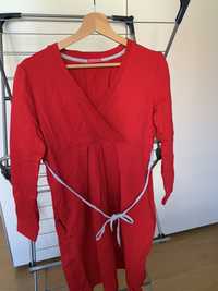 Czerwona sukienka ciążowa