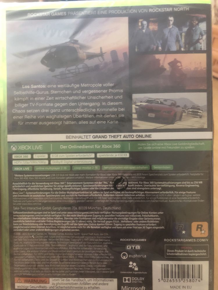 GTA Grand Theft Auto 5 V Xbox 360 nowa zafoliowana fabrycznie