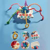 Gryzak Ośmiornica Zabawka Sensoryczna Montessori 5W1 Dla Niemowlat