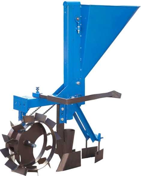 Часникосаджалка мотоблочна навісна ланцюгова рядна саджалка часнику