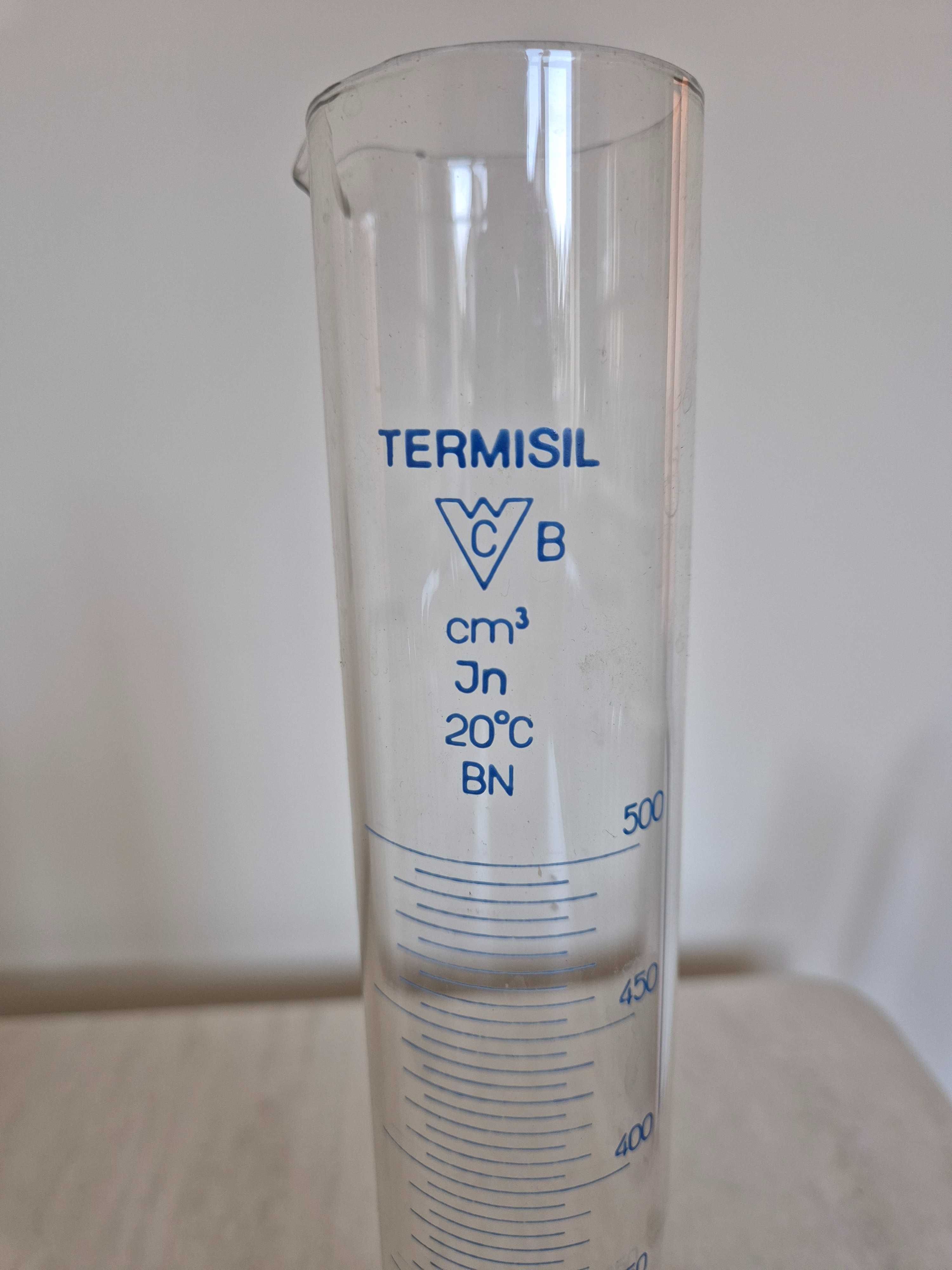 Cylinder miarowy szklany Termisil poj. 500 ml