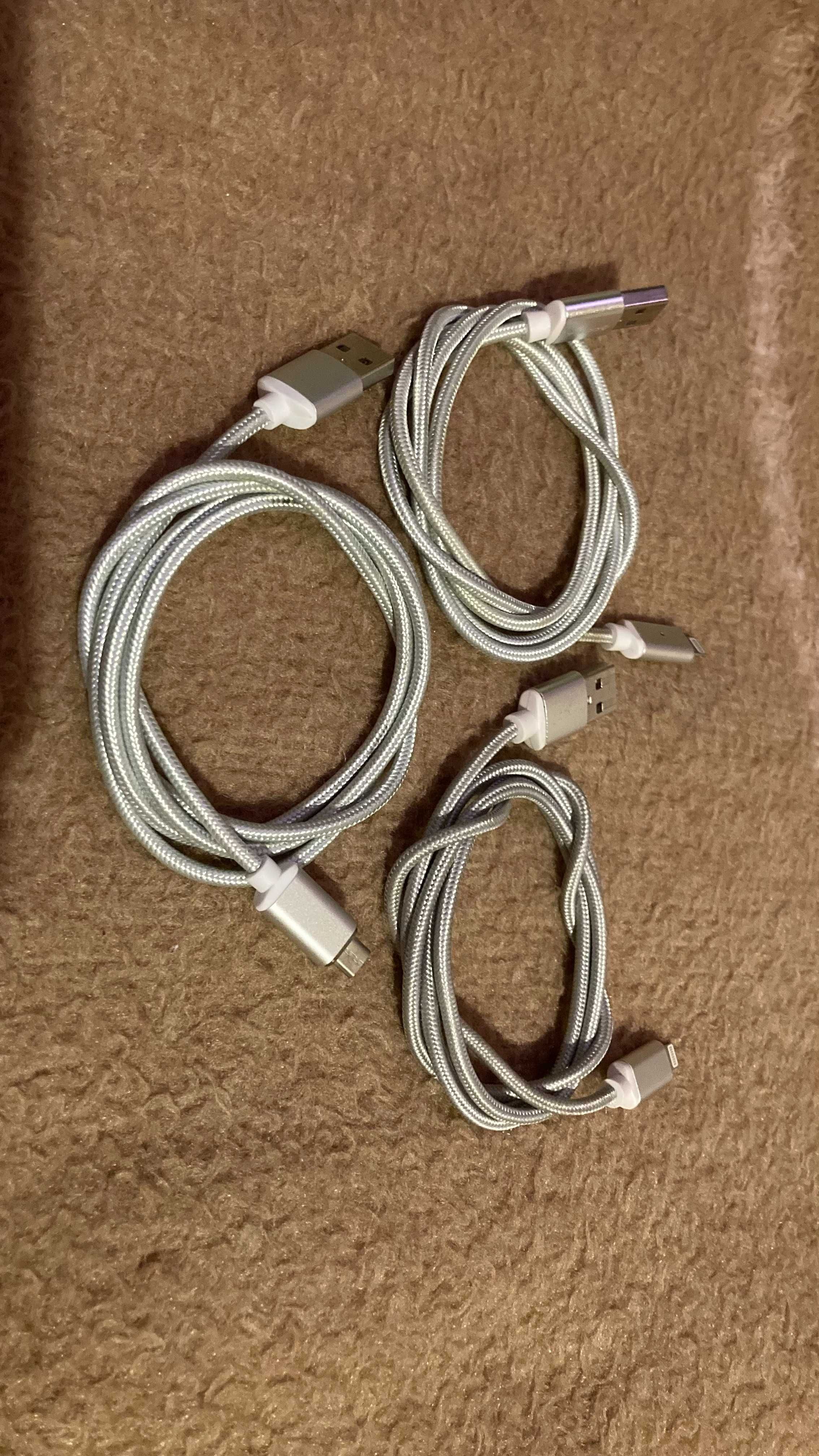 3 x Kabel magnetyczny 1.0m srebrny 2xLightning 1xmikro