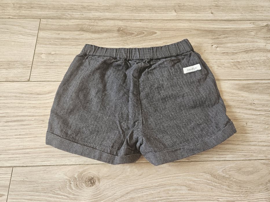 Bufiaste krótkie spodenki newbie w jodełkę rustykalne cottage