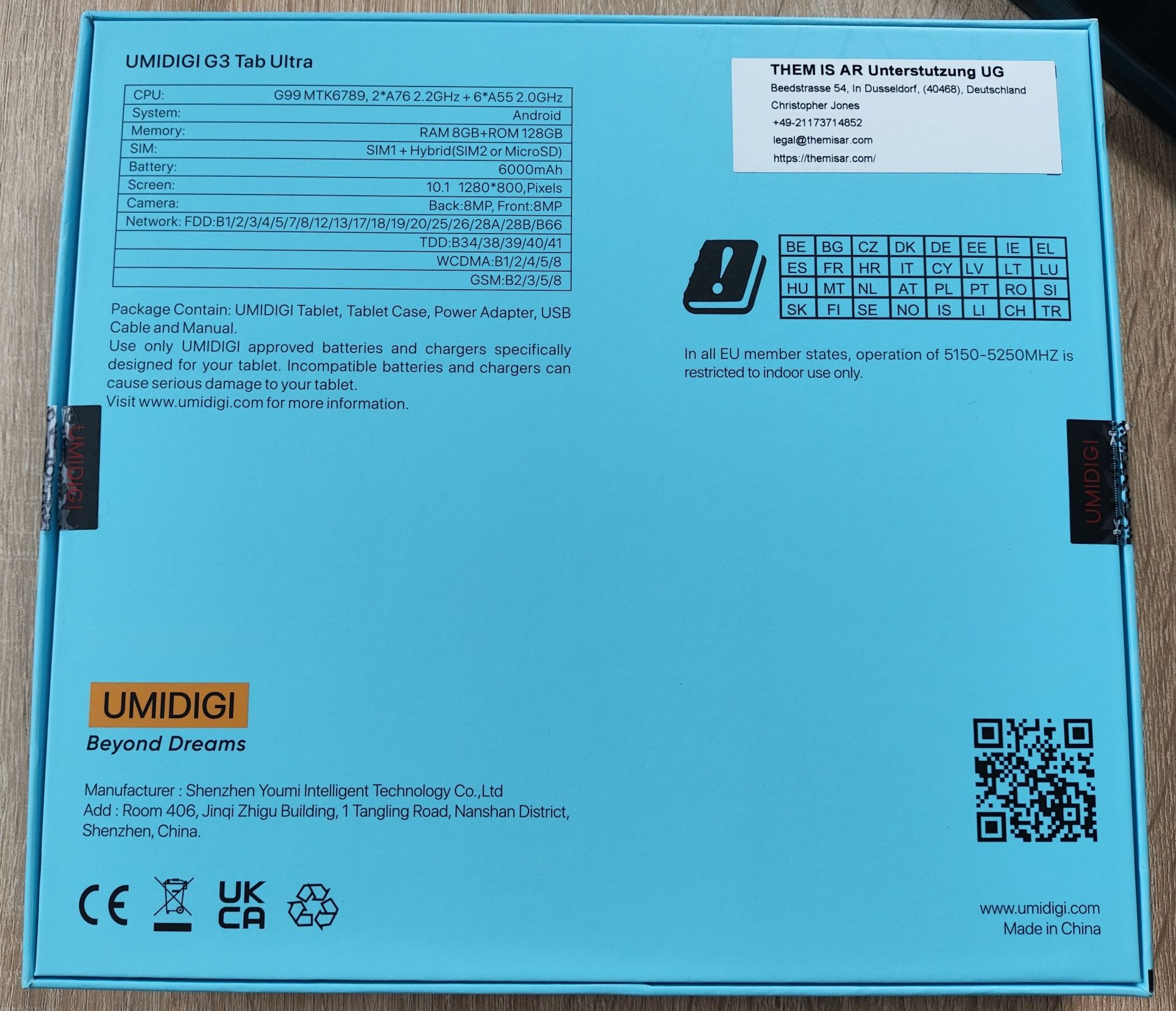 UMIDIGI G3 Tab Ultra 10.1" G99 планшет