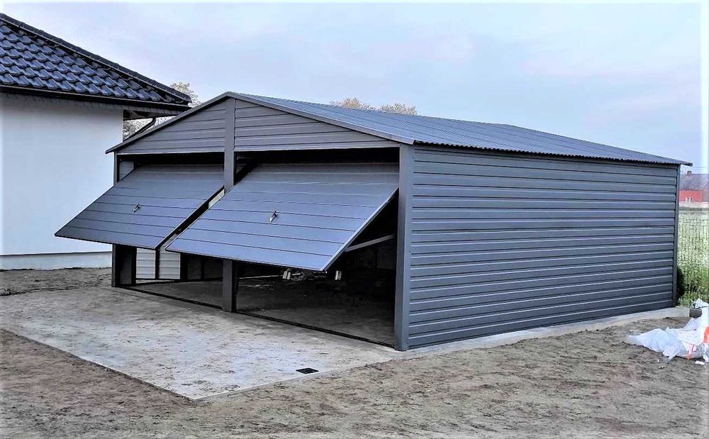 Garaż blaszany 6x5 antracyt/ grafit i inne rozmiary 6x6, 7x5 - blaszak