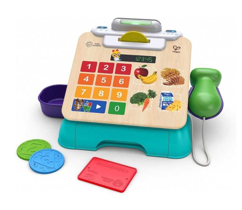 Magiczna Dotykowa Kasa Fiskalna HAPE BABY EINSTEIN Drewniana
