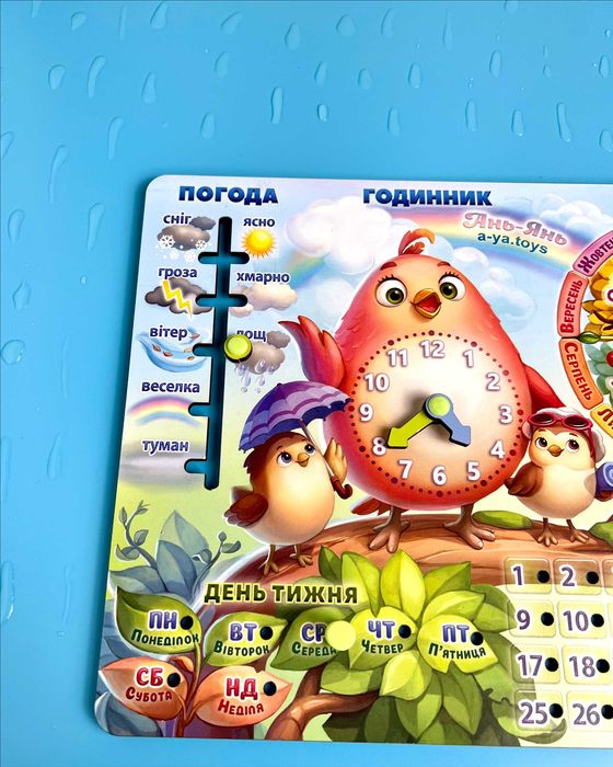 Календар погода, час, дні тижня, пори року Українська мова