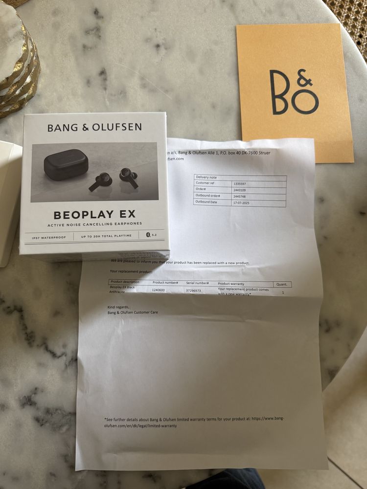 Bang & Olufsen EX, słuchawki BT, ANC, nowe!