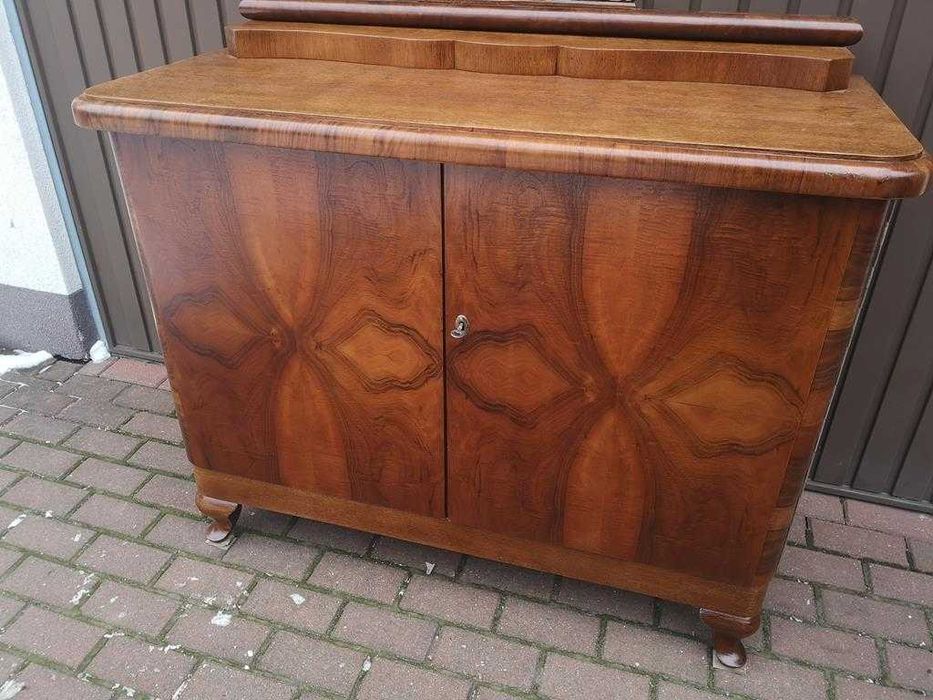 Komoda Pomocnik Orzech-Dąb Stara Antyk Po Renowacji.