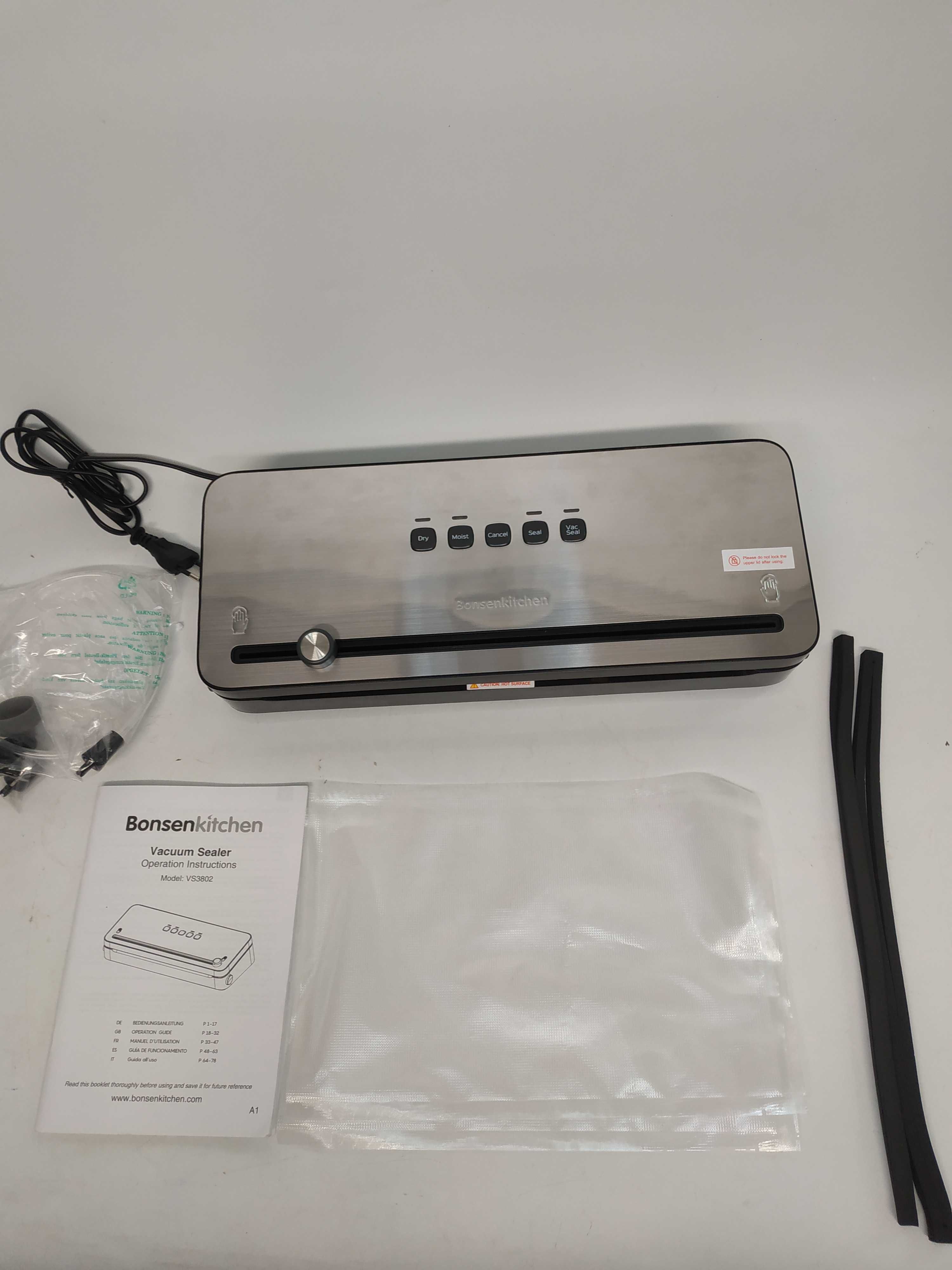 Zgrzewarka próżniowa do gotowania i żywności 125W Bonsenkitchen VS3802