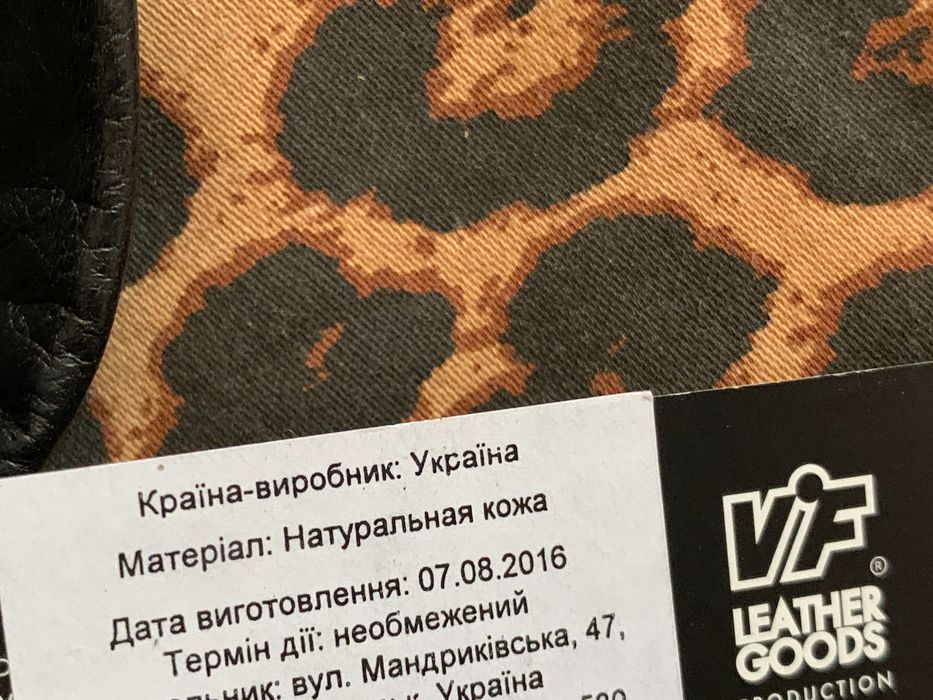 Новые VIF Leather Goods р. 6,0 100% кожаные/шерсть женские перчатки