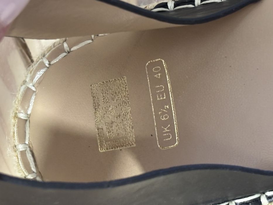 F&F sandały czarne 40 espadryle