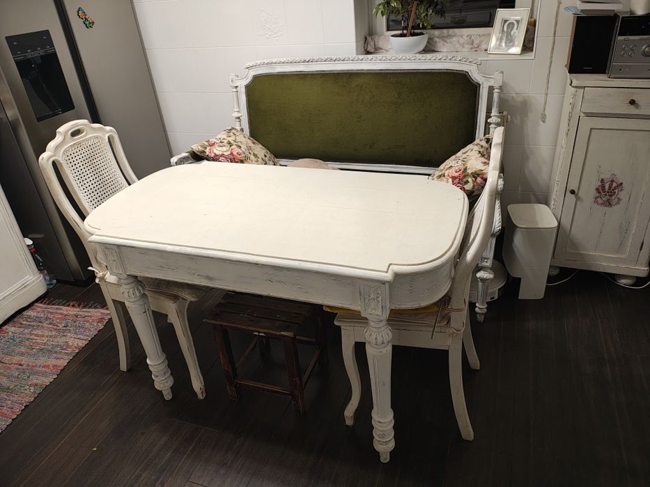 Sofa eklektyczna  ,stolik,komplet ,antyk
