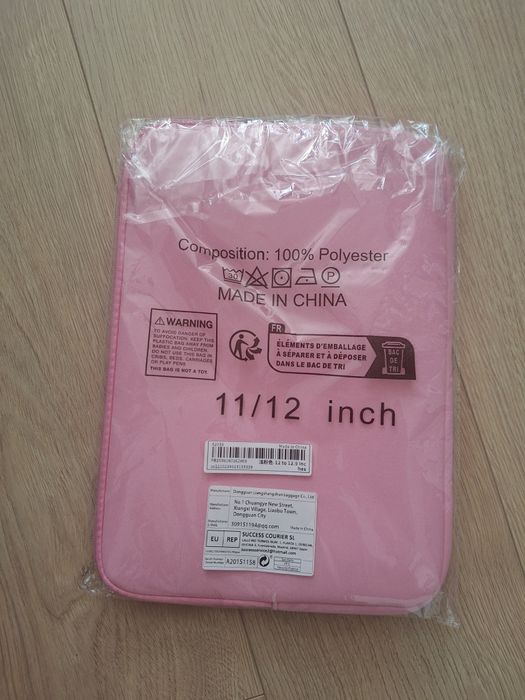Różowe etui na laptopa tablet shein 22,5cm×31.5cm