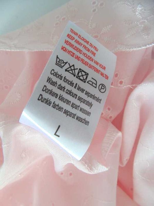 Damart nowa śliczna haftowana różowa koszula nocna L/XL