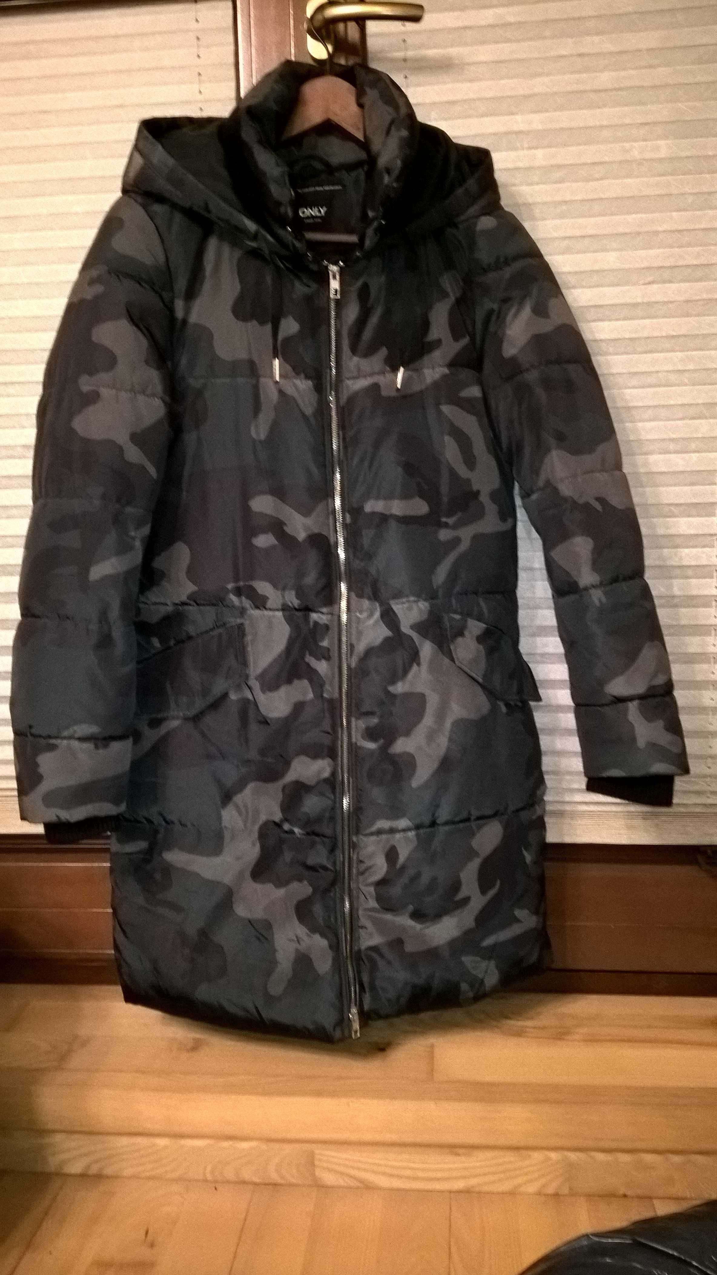 damska puchowa zimowa kurtka Only moro r. XS