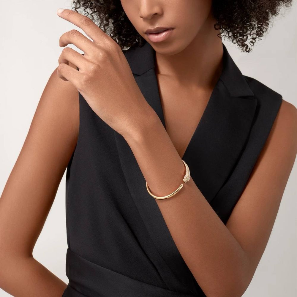 Браслет в стиле Cartier  Panthere   золото