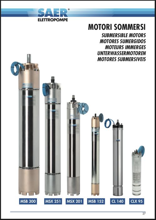 Electro bomba submersível. SAER MSB C/3 220V