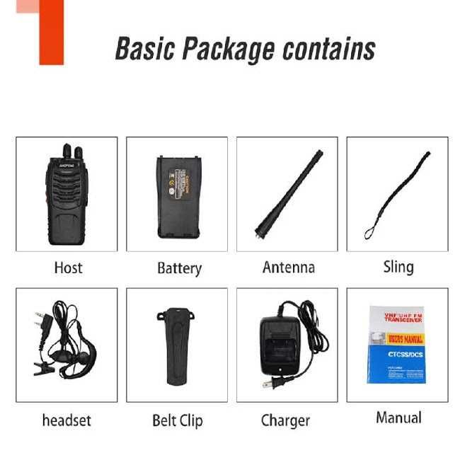 Walkie talkies - PACK 6x Intercomunicadores Rádio + Acessórios