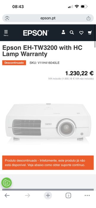 Projetor Epson EH-TW3200