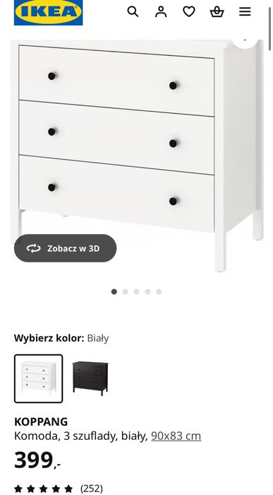 Komoda ikea biala