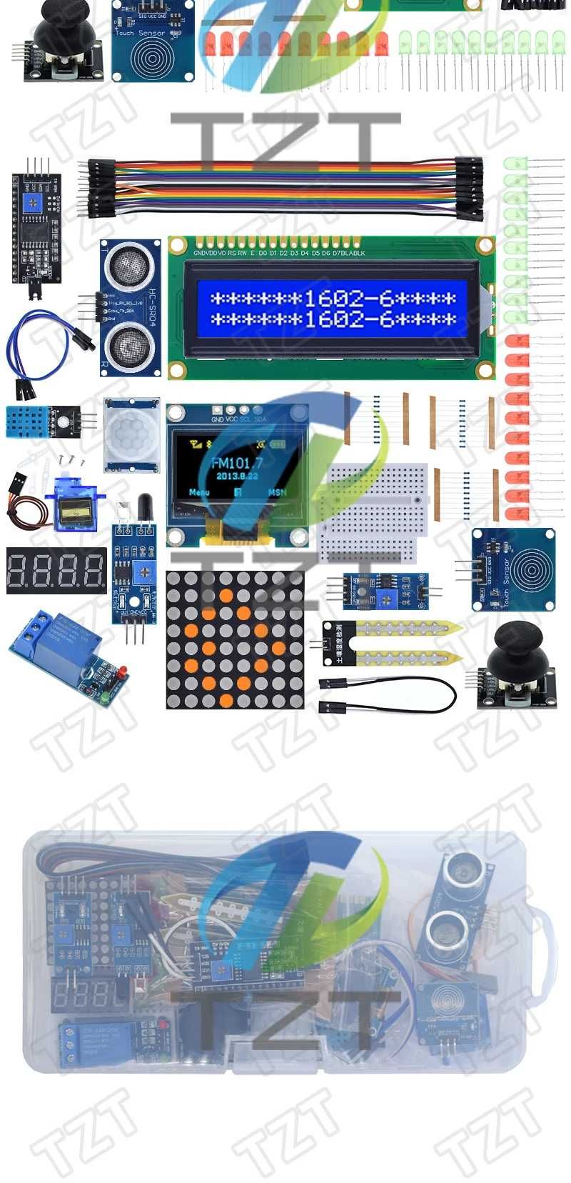 Zestaw CZUJNIKÓW kompatybilnych z Arduino plus mikrokontroler R3