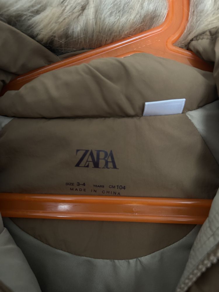 Zara ocieplana parka zimowa kurtka 104
