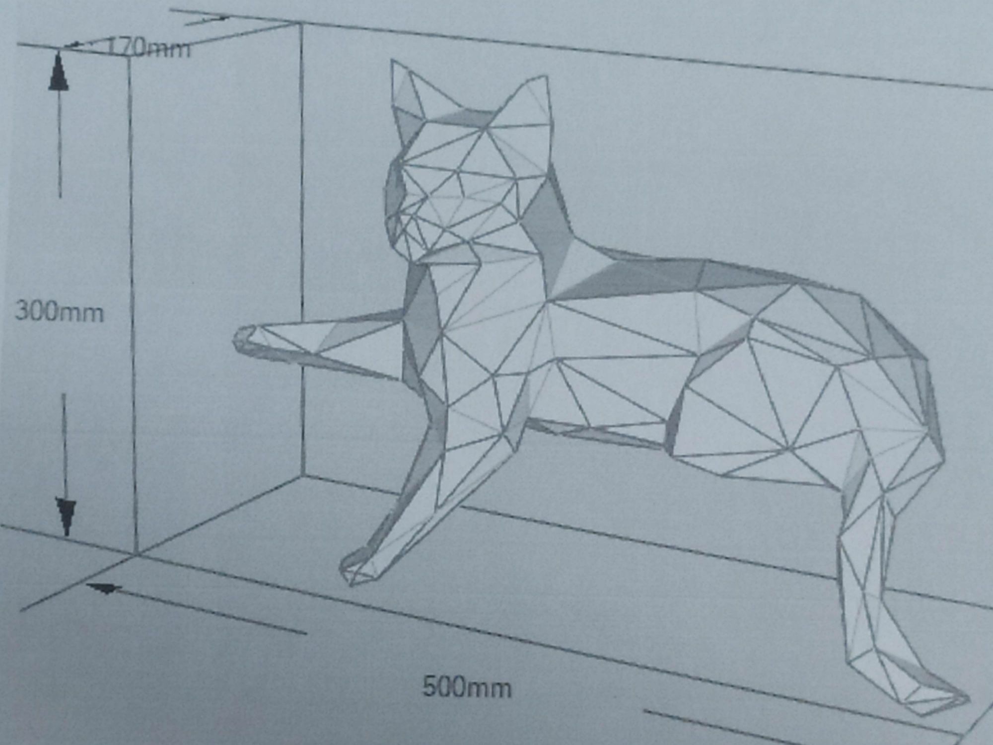Конструктор из картона кошка кот котенок паперкрафт подарок игрушка 3D