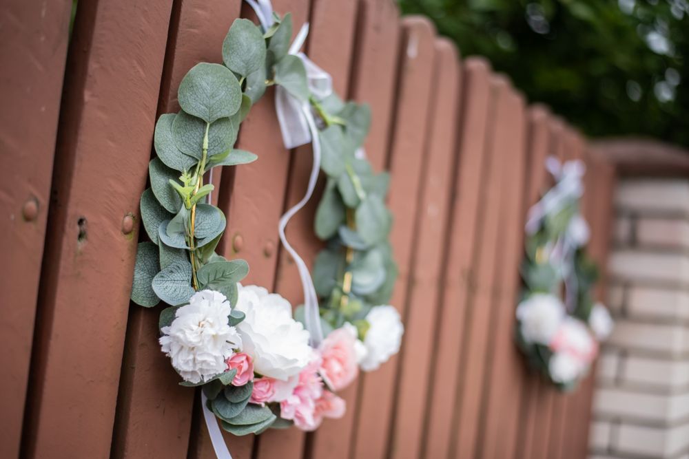 Dekoracje ślubne - ozdobne okręgi (10 sztuk)