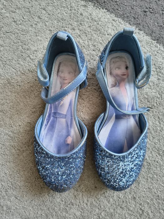 Balerinki brokatowe z Elsą