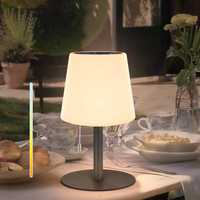 Lampka lampa stołowa zewnętrzna solarna kolory LED stal