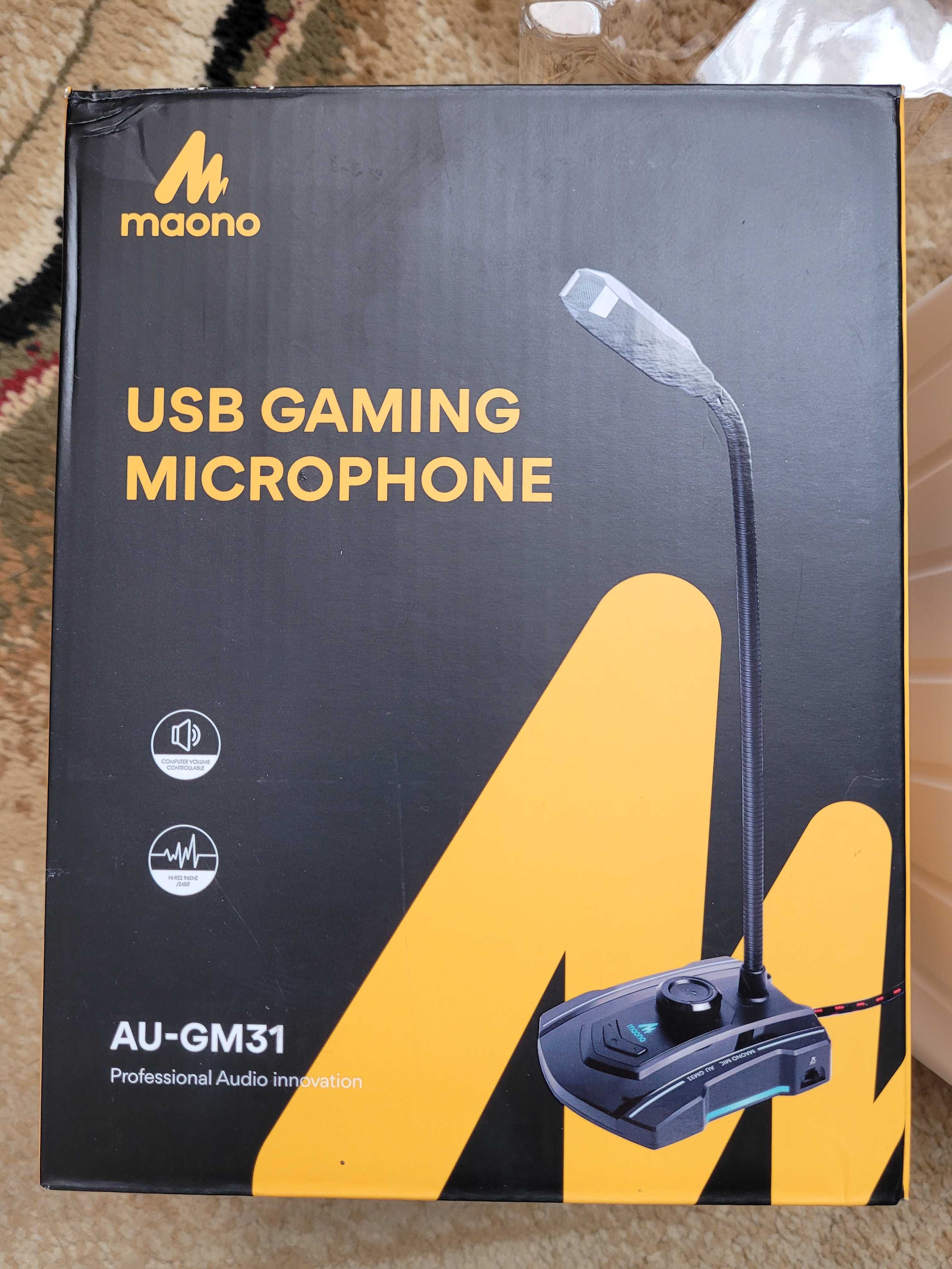Mikrofon gamingowy MAONO USB AU-GM31 RGB, jak nowe