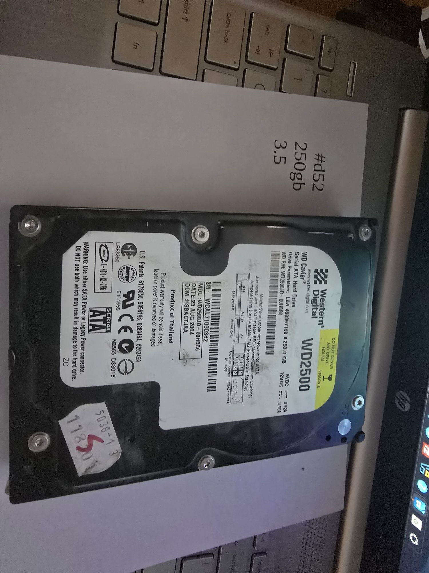 Dysk twardy 250gb 3.5 sprawny #d52