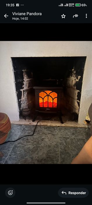 Aquecedor imitação de lareira novo nunca usado