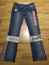 Niebieskie Damskie Spodnie Jeansowe Pepe Jeans London