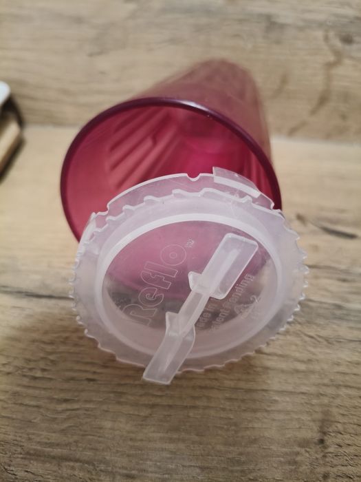 Kubek reflo różowy do nauki picia