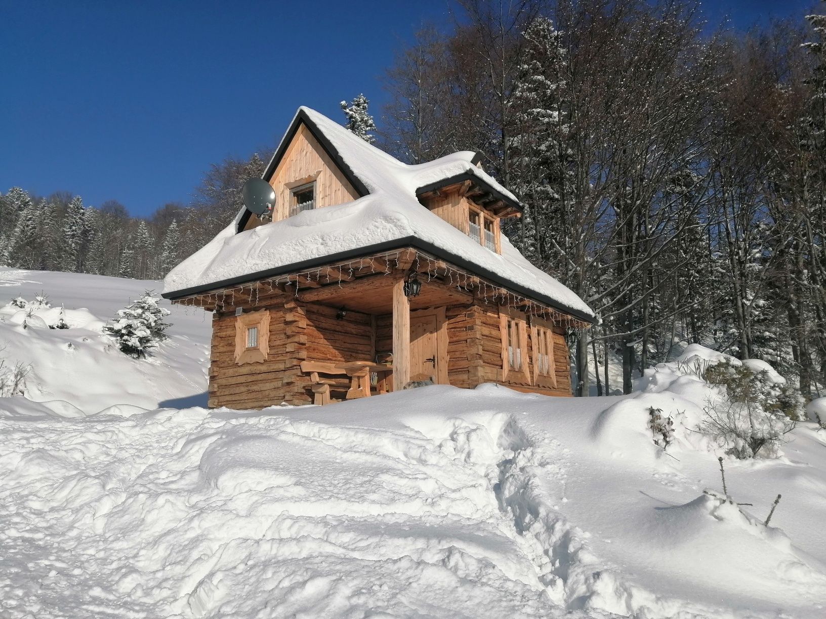 Domek na Karolce w Gorcach, piękne widoki.