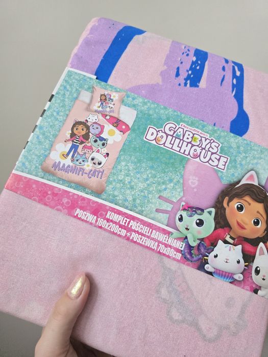 Komplet pościeli koci domek Gabi 160x200 bawełniana