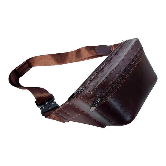 Сумка бананка из натуральной кожи