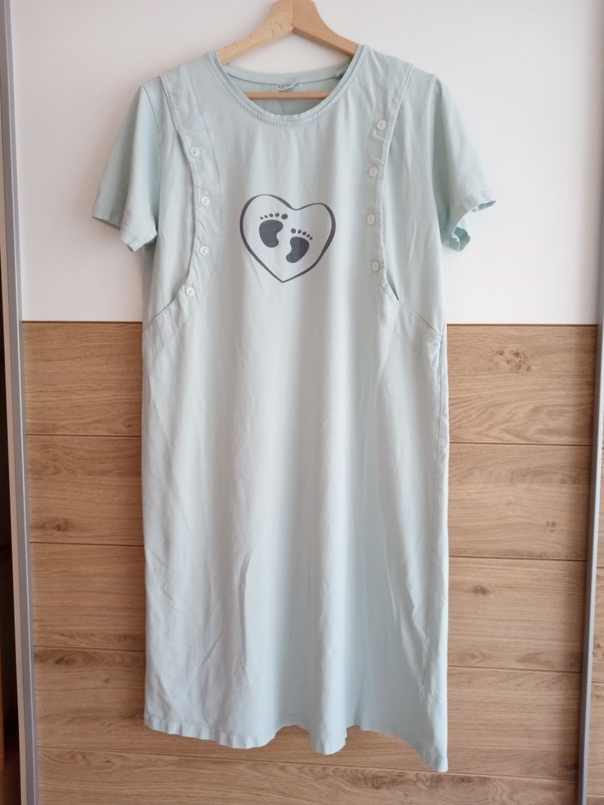 Koszula ciążowa do karmienia Moraj XL miętowa